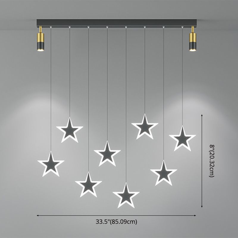 Sala da pranzo acrilica modernista modernista modernista modernista a Luce Acrilica LED LED LED sull'isola