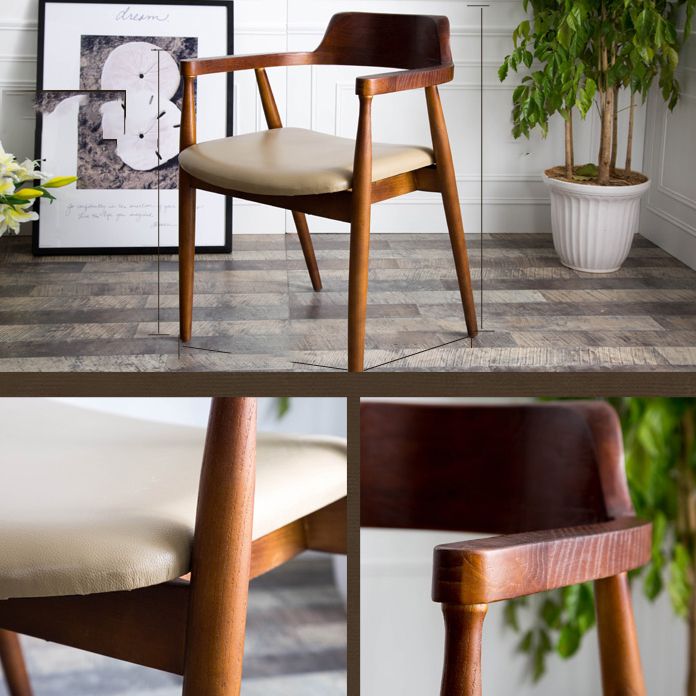 Modern Solid Wood Kitchen and Dining Room Chair Open Back Dining Side Chair