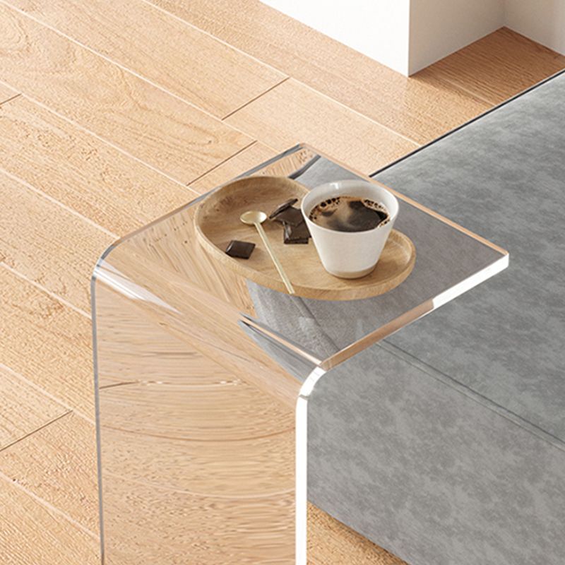 11.81" Wide Plastic Side End Table Abstract Sofa Side Accent Table