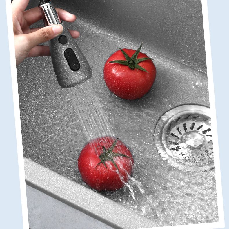 Kitchen Ceramic Sink Grey Pull-out Faucet Rod Handle Anti-spill Sink