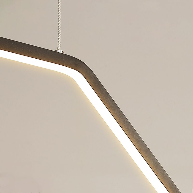 1 Light Linear Island Lights Contemporary Metal Island Éclairage Idées de cuisine