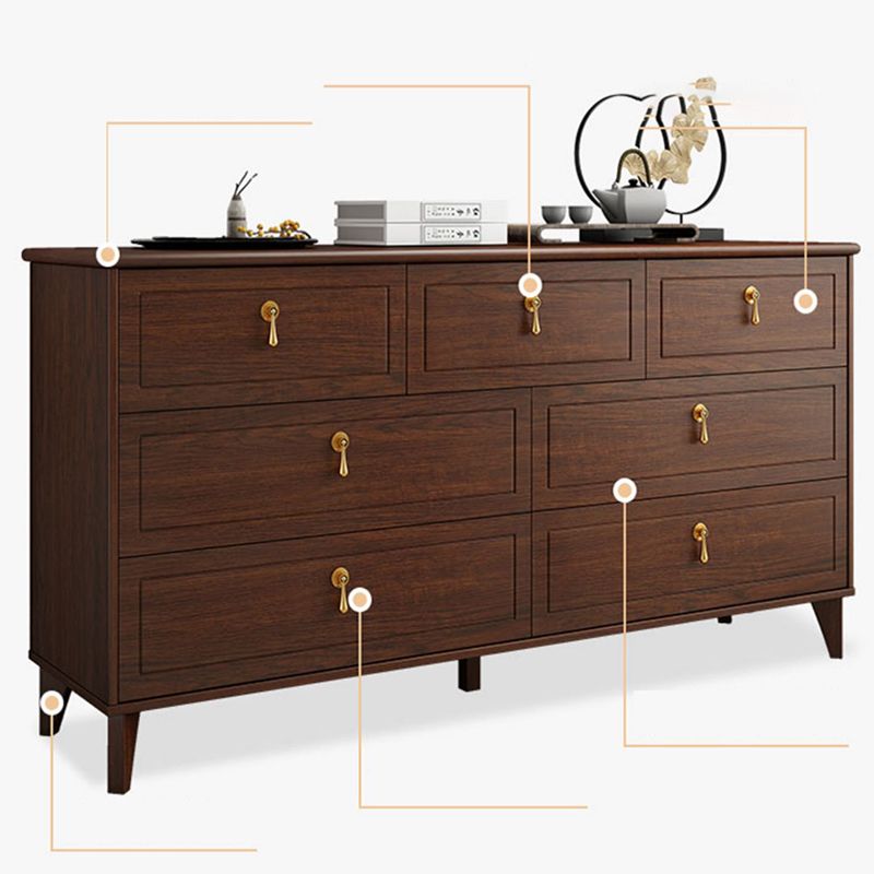 Contemporary Glam Storage Chest Dresser Wooden Chest with Drawers