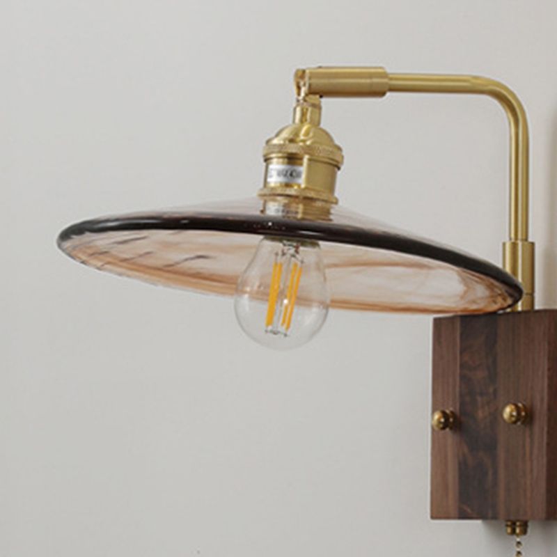 Japanese Style Wooden Wall Light Geometry Shape Wall Lamp for Living Room