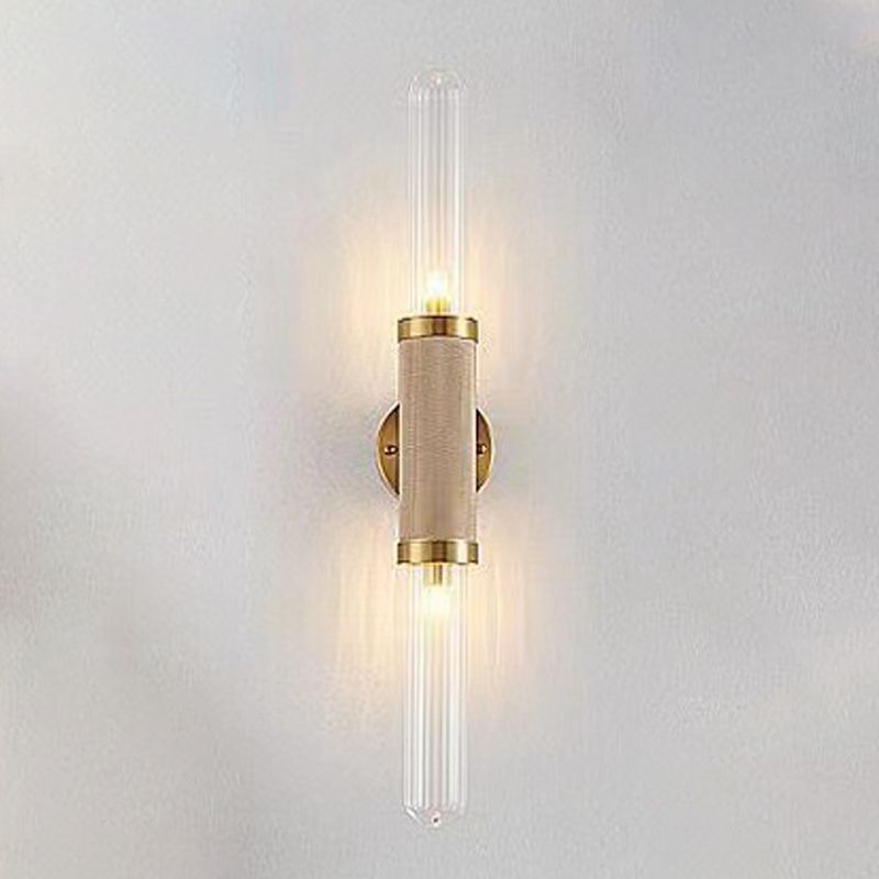Geometric Shape Metal Vanity Lamp Modern Style 2 Lights Vanity Light Fixture in Gold