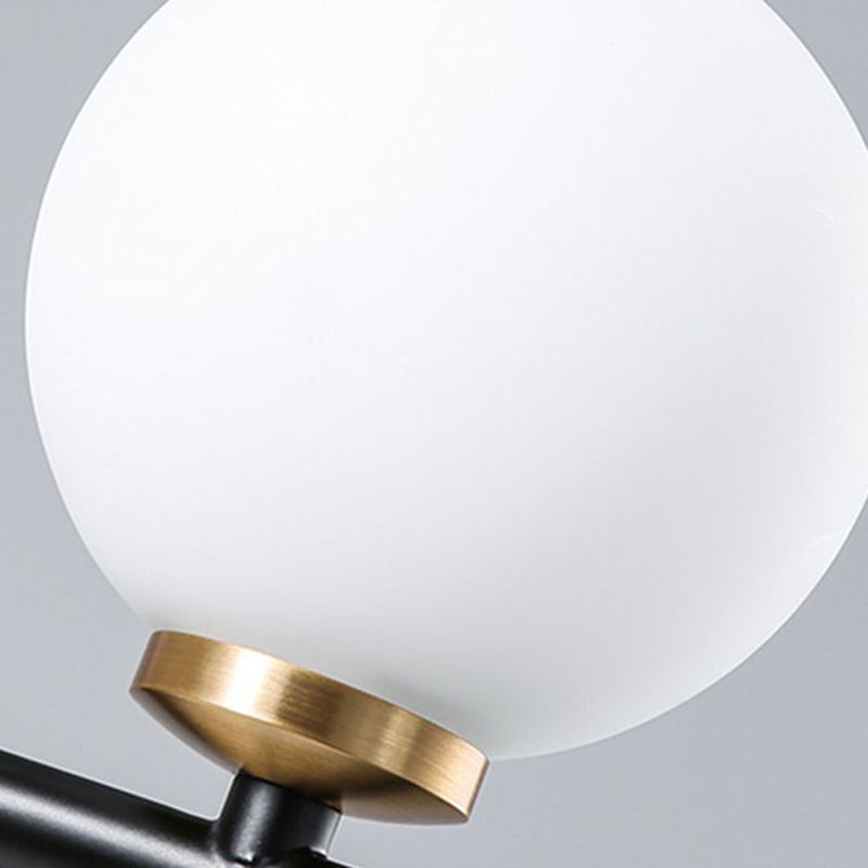 Moderno lampadario il lampadario lineare minimalista lampadario sferico a soffitto in vetro bianco