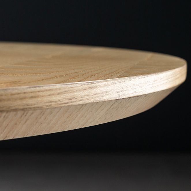 Contemporary Round Dining Table Pine Solid Wood Table with Tulip Base for Home Kitchen Dinner