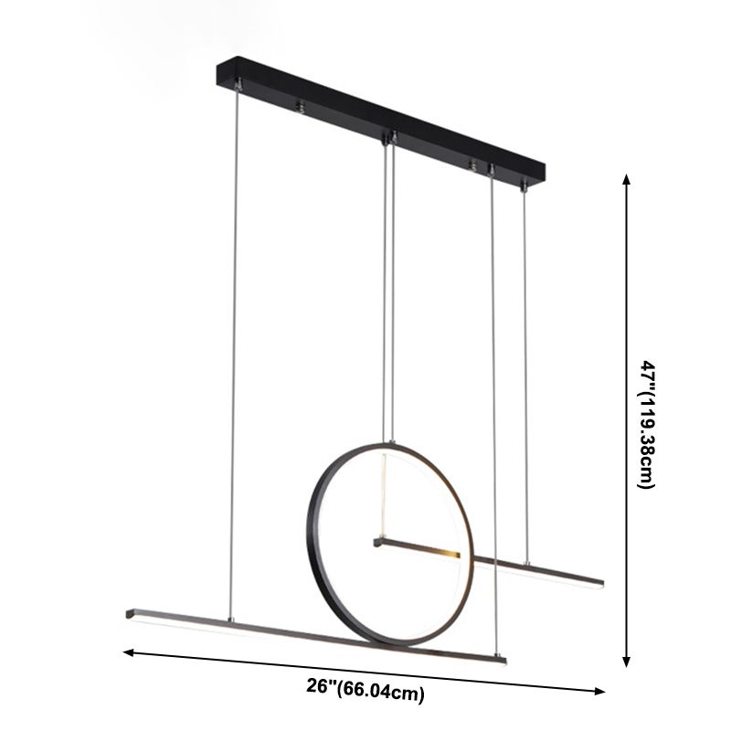 Modern Geometric Pendant Lighting Island Metals 3 Light Island Lights