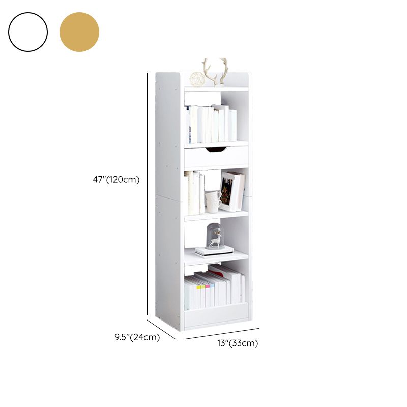 Modern Bookcase Open Back Engineered Wood Bookshelf for Study Room