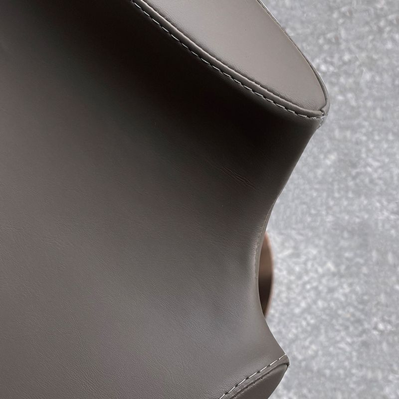 Contemporary Adjustable Backless Counter High Stool with Leather Cushion