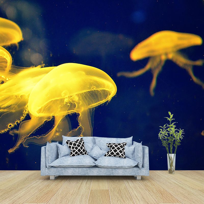 Tropical Beach Style Mural Wallpaper Seabed Pattern Decorative Mildew Resistant Wall Decor