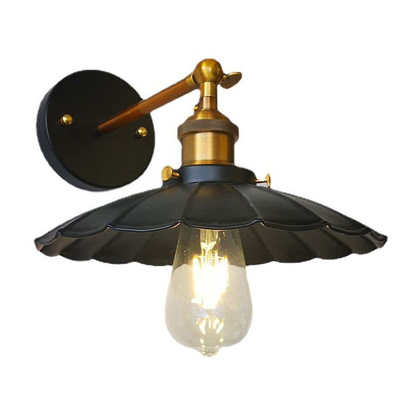 Bewaffnete Metallwandleuchten Amerikaner Retro Industrial Style 1 Lichtleuchte