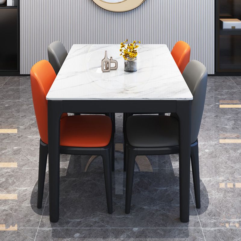 Modern Style Dining Room Dinner Table Stone 4 Legs Dining Table