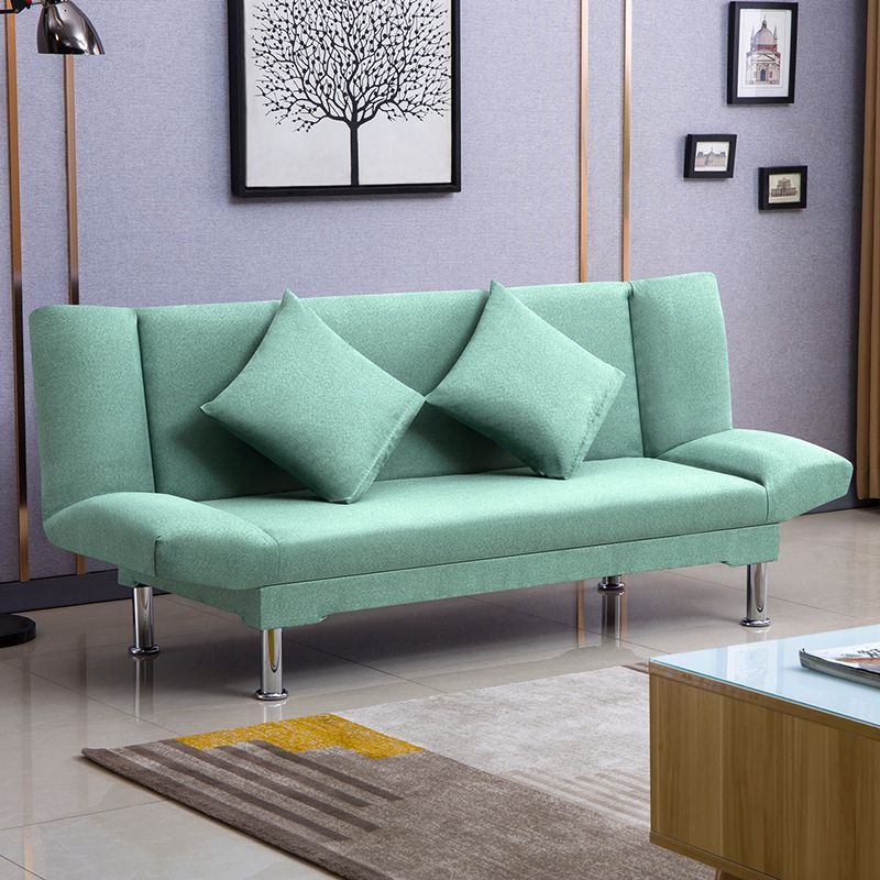 Silver Transitional Modern Tight Back Sofa Bed 29.53"High Armless Sofa Bed