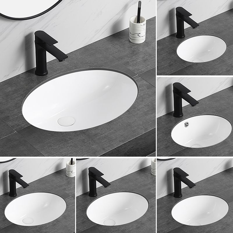 Modern Bathroom Sink Pop-Up Drain Overflow Hole Vessel Sink with Faucet