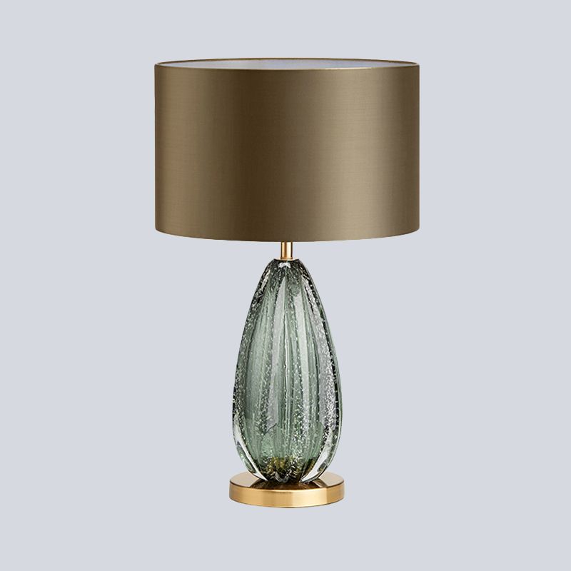 Gerade Schattentisch leichter modernistischer Stoff 1 Kopf kleine Schreibtischlampe in Grün