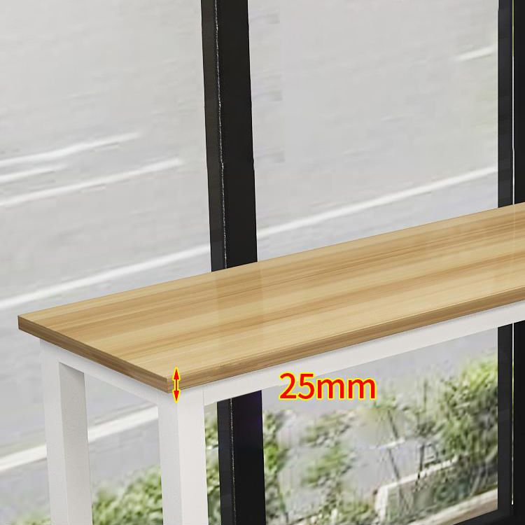 Metal and Wood Rectangular Table, Modern Style Home Living Room Kitchen Bar Table