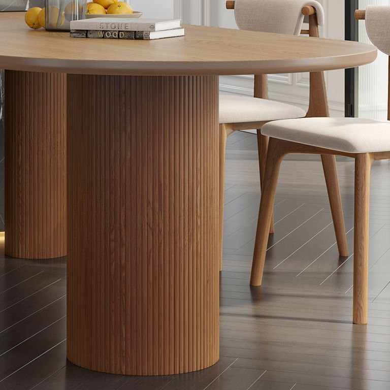 Modern Solid Wood Free from Dining Table Standard Dining Table with 3 Legs