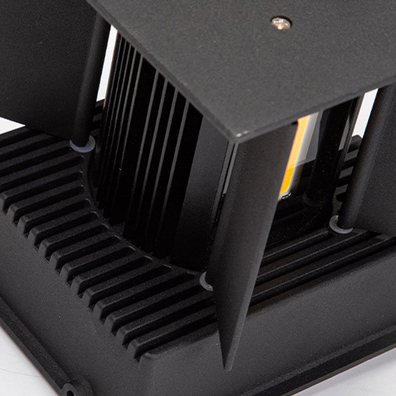 Lampada a parete da esterno a 2 luci moderne con parete in alluminio per giardino