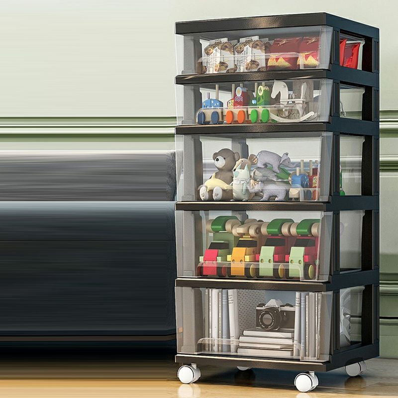 Contemporary Storage Cabinet with Legs 5-drawer Wardrobe Armoire