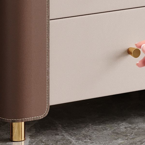 Contemporary Glam Storage Chest Stone Storage Chest Dresser for Bedroom