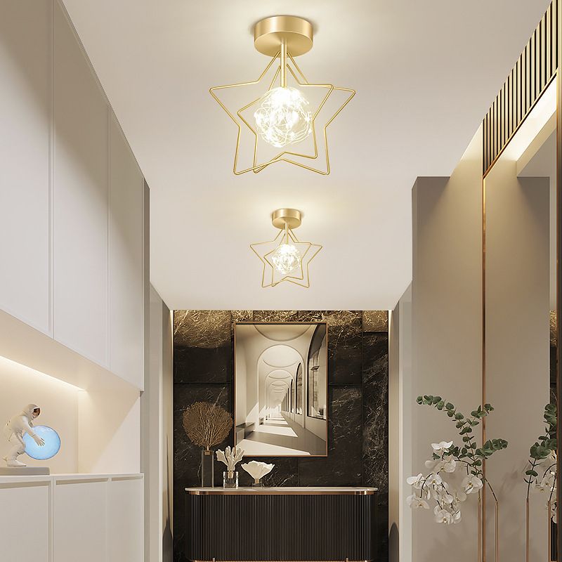 Modernism Metal Ceiling Light Star Flush Mount Lighting for Home