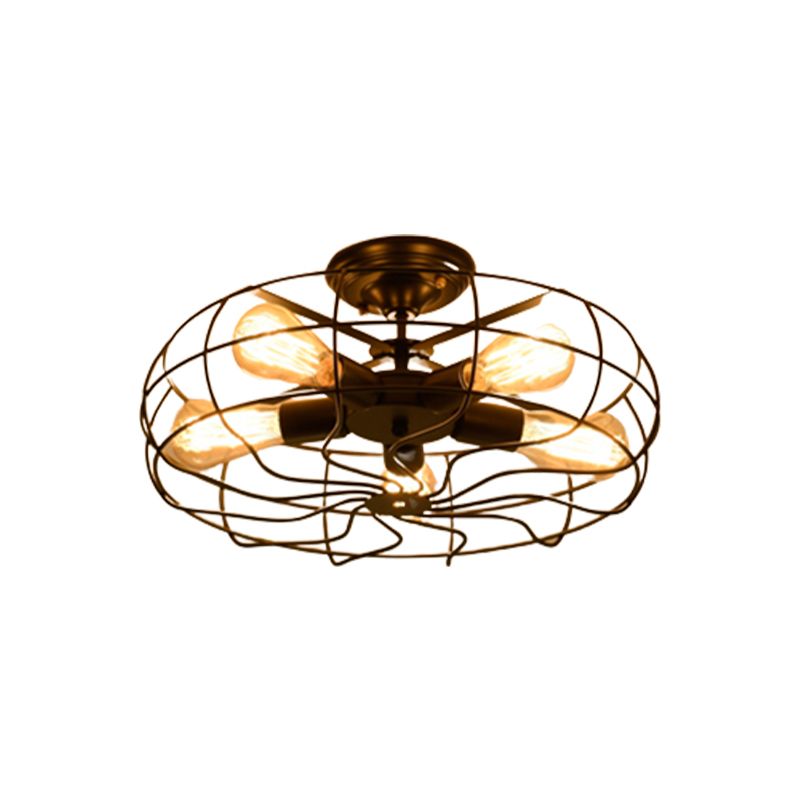 Metal Ceiling Mounted Fixture Industrial Style Ceiling Flush Mount