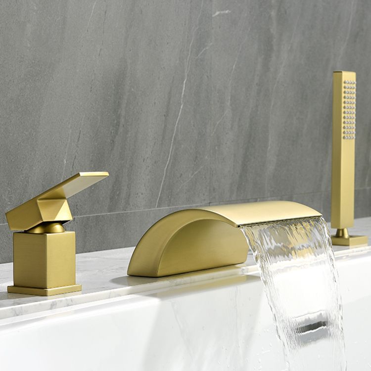 Modern Bathtub Faucet Fixed Waterfall Bathroom Faucet with Hand Shower