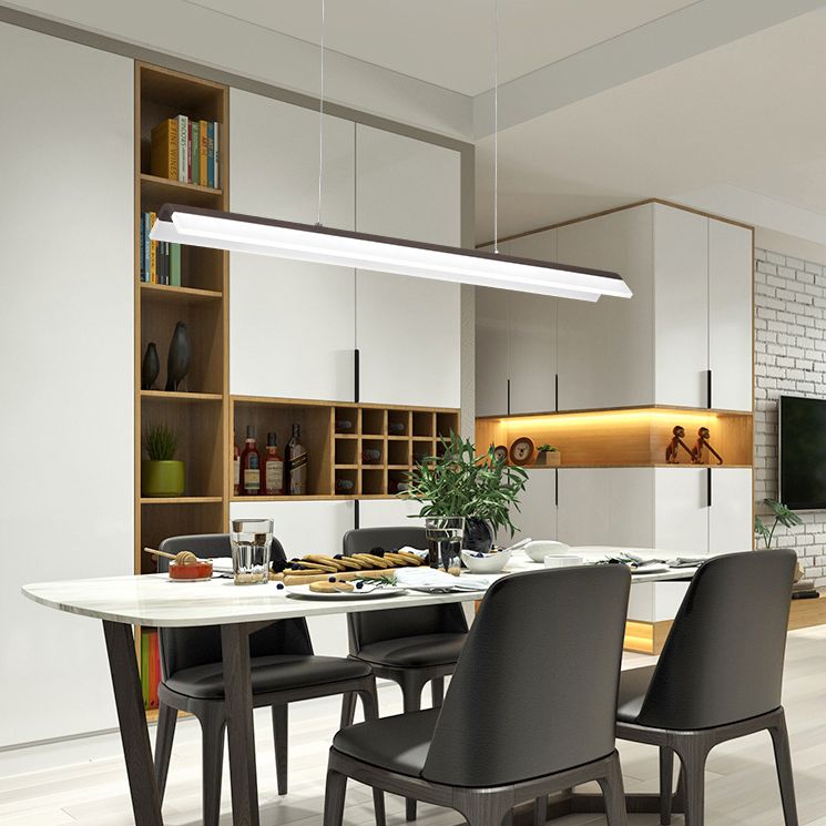 Metal Rectangle Pendent in Modern Style LED Suspended Lights for Office Conference Room