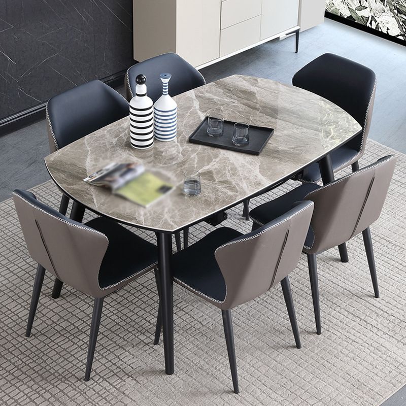 Modern Sintered Stone Dining Table Set 1/6 Pieces Dining Set for Home