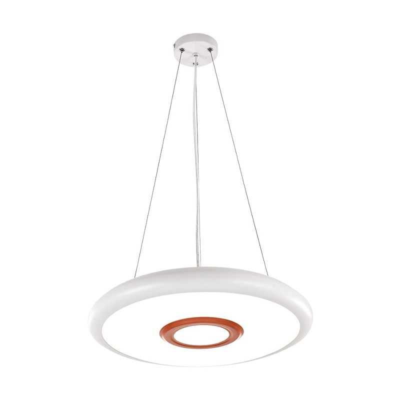 Kit de lámpara colgante de metal circular LED SIMPLE PARTIZACIÓN COSTINA PARTIR WHITEL EN LUZ CALIENTE/BLANCO/NATURAL, 18 "/22" de ancho