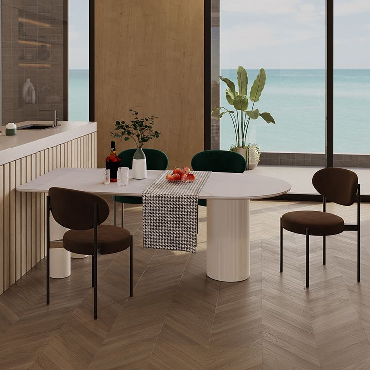 Free Form Dining Table for Home Modern Dinette Table with 3 Legs