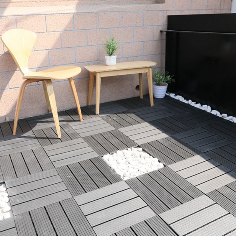 Striped Pattern Decking Tiles Interlocking Square Deck Plank Outdoor Patio