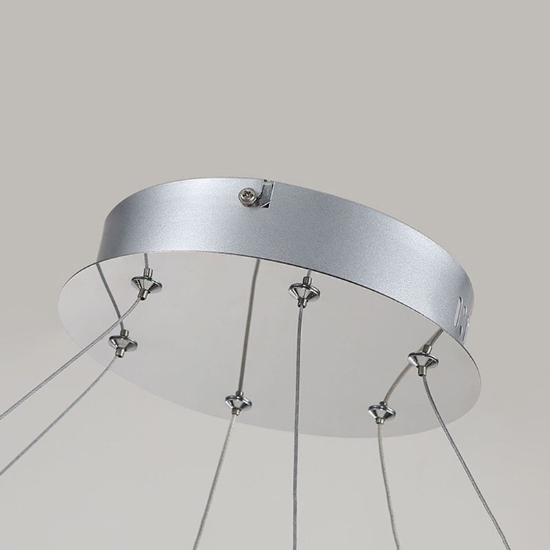 Aluminium LED Hanging Lamp in Modern Luxury Style Acrylic Linear Pendant Light for Living Room