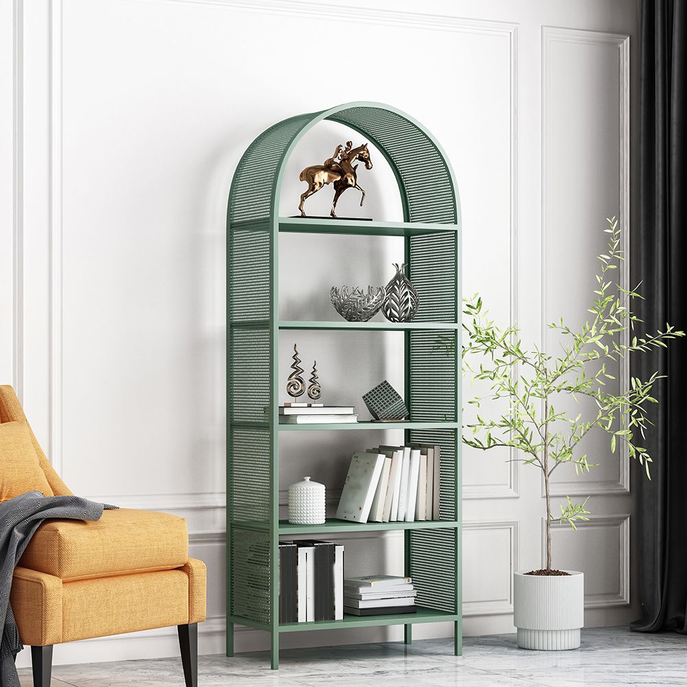 Shelves Included Glam Bookcase Standard Metal Open Back Bookshelf