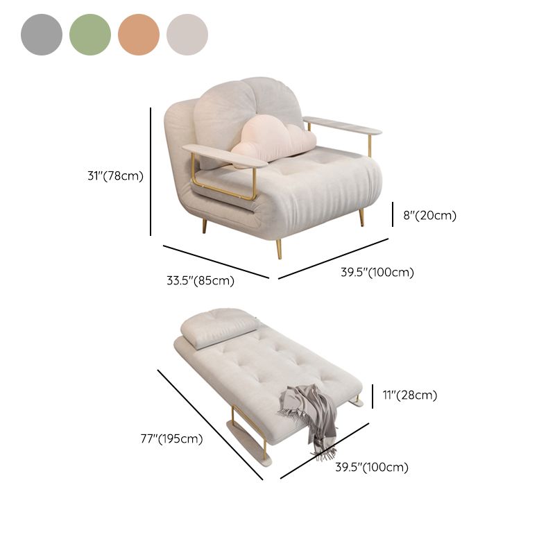 Fabric Upholstered Futon Chair Tufted Twin Futon Sleeper Sofa