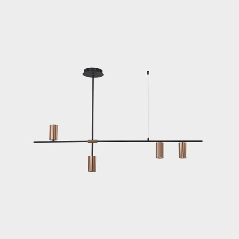 Contemporary Style Cylinder Island Pendants Ideas Metal Island Light Fixtures