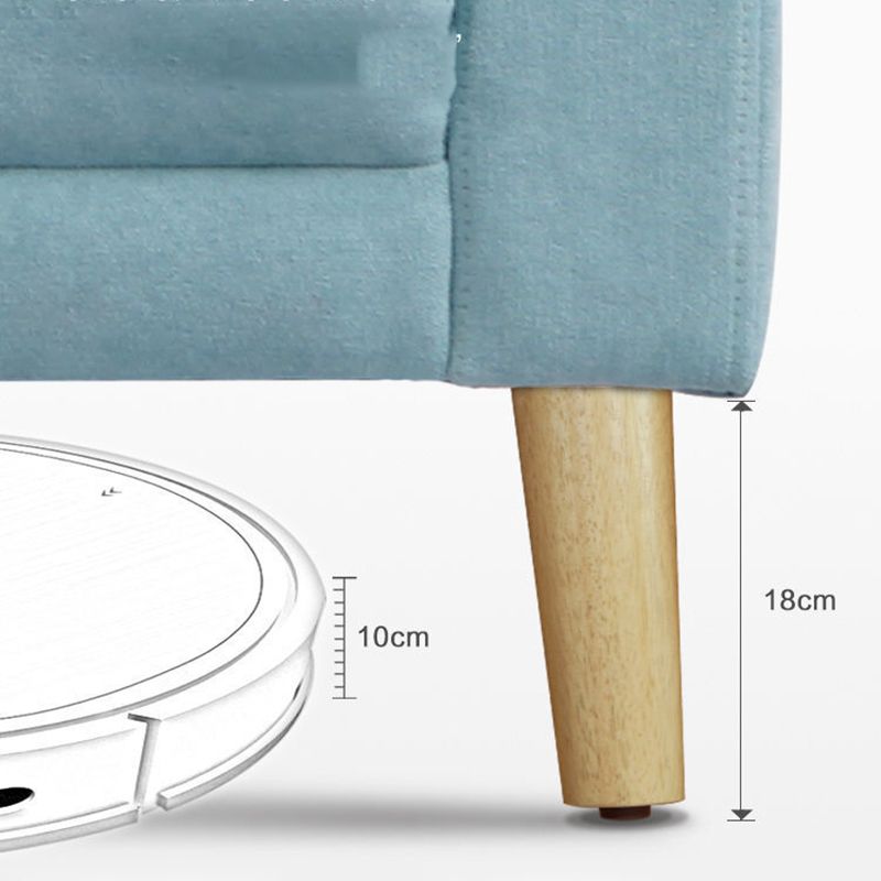 Contemporary Biscuit Back Standard Square Arm Stationary Sofa