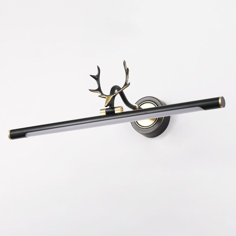 LED Mirror Lamp American Retro Style Bathroom Toilet Antler Mirror Light Fixture