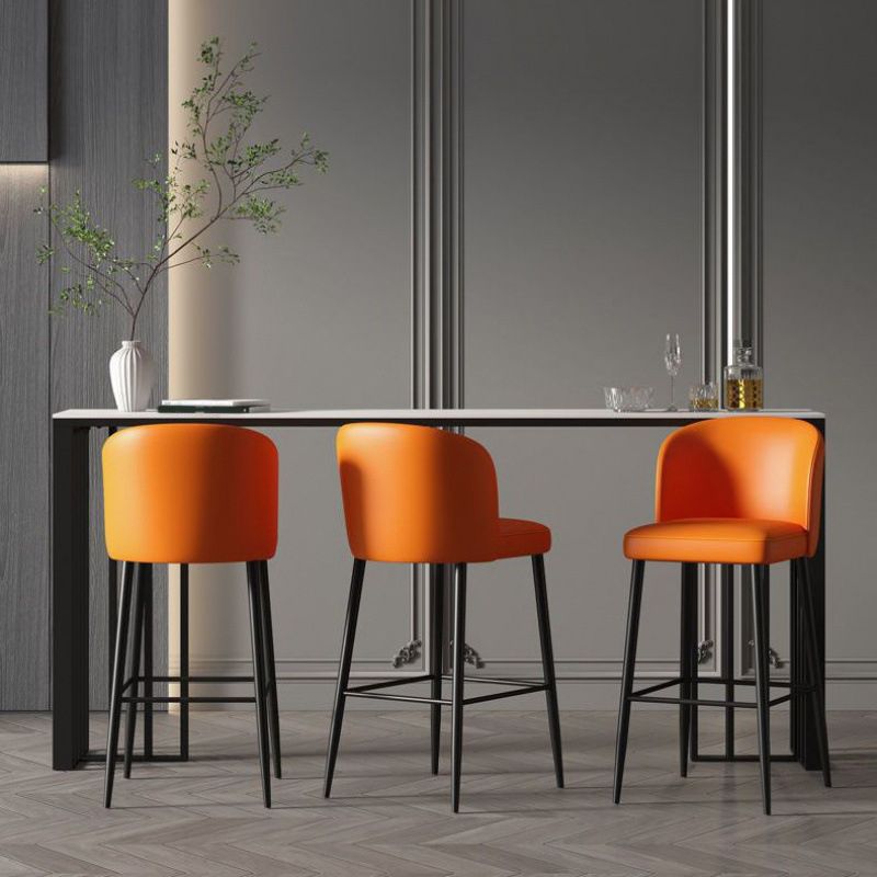 Industrial Style Bar Table Stone Top Bistro Table with Black Base