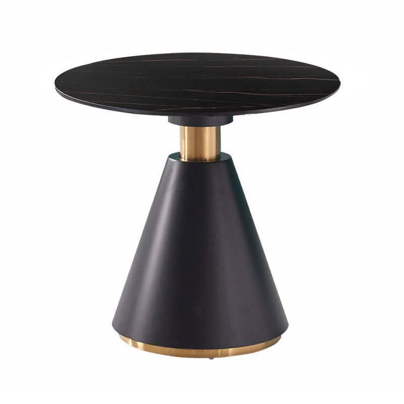 Metal Traditional Luxury Round Table Pedestal Dining Table for Dining Room