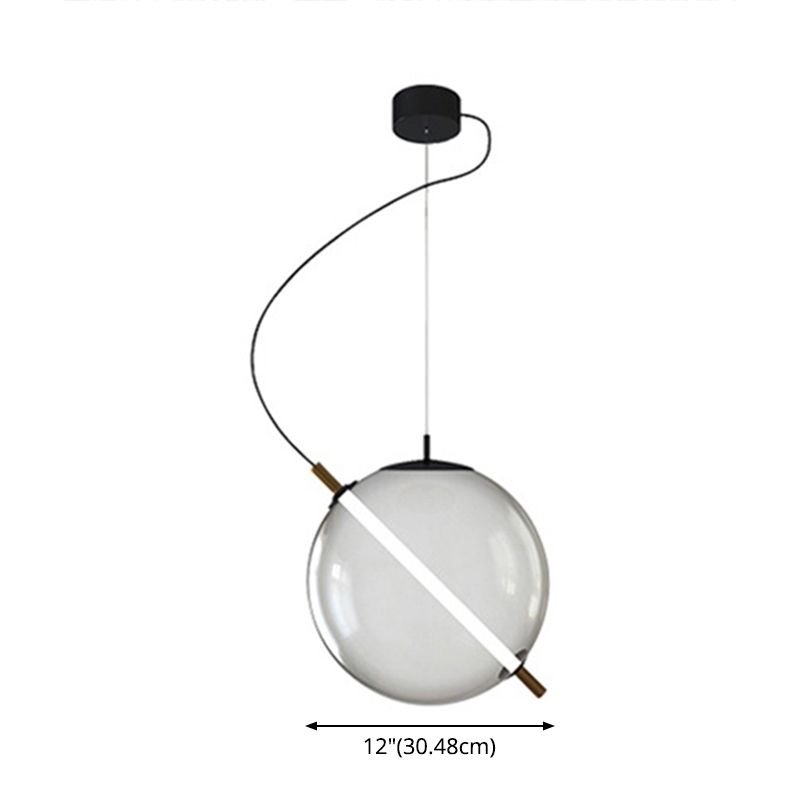 Design postmoderno Globe Globe Glass Light LED LED Cucina Luce a sospensione
