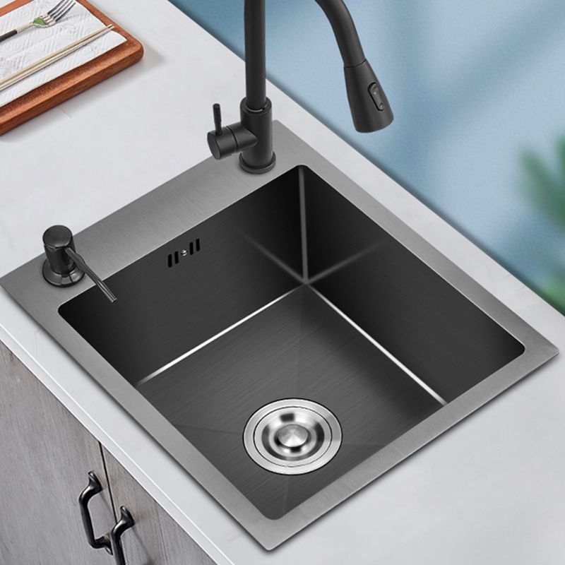 Stainless Steel Kitchen Sink Modern Bar Sink with Drain Strainer Kit