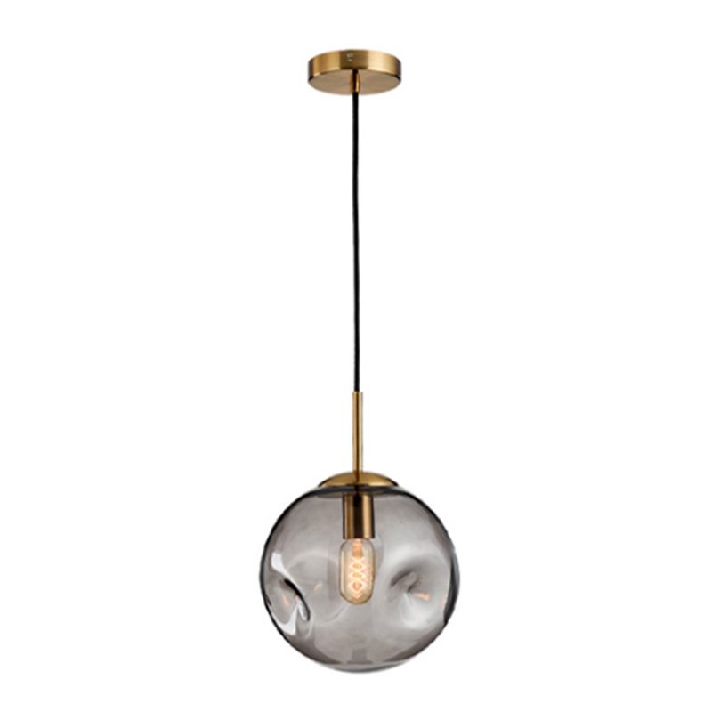 Creative Concave Design Globe Hanging Light 1-Light Nordic minimalisme Transparency Glass Suspension Lampe