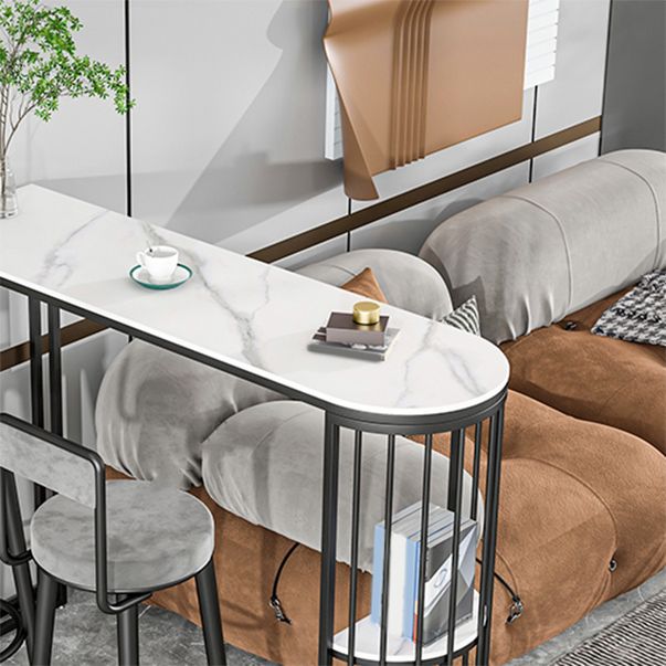 Glam Bistro Set 1/2/3 Pieces Stone Bar-Height Bar table with Upholstered Stools