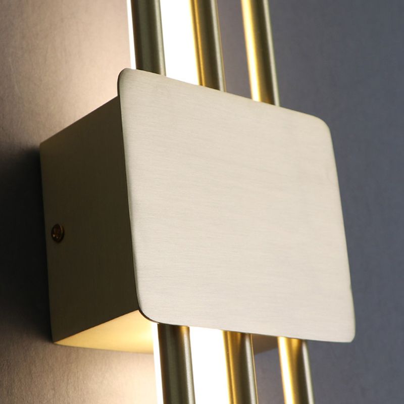 Luz de pared de la sala de estar Luz posmoderna Copper 2 luces Luz de montaje de pared lámpara de montaje