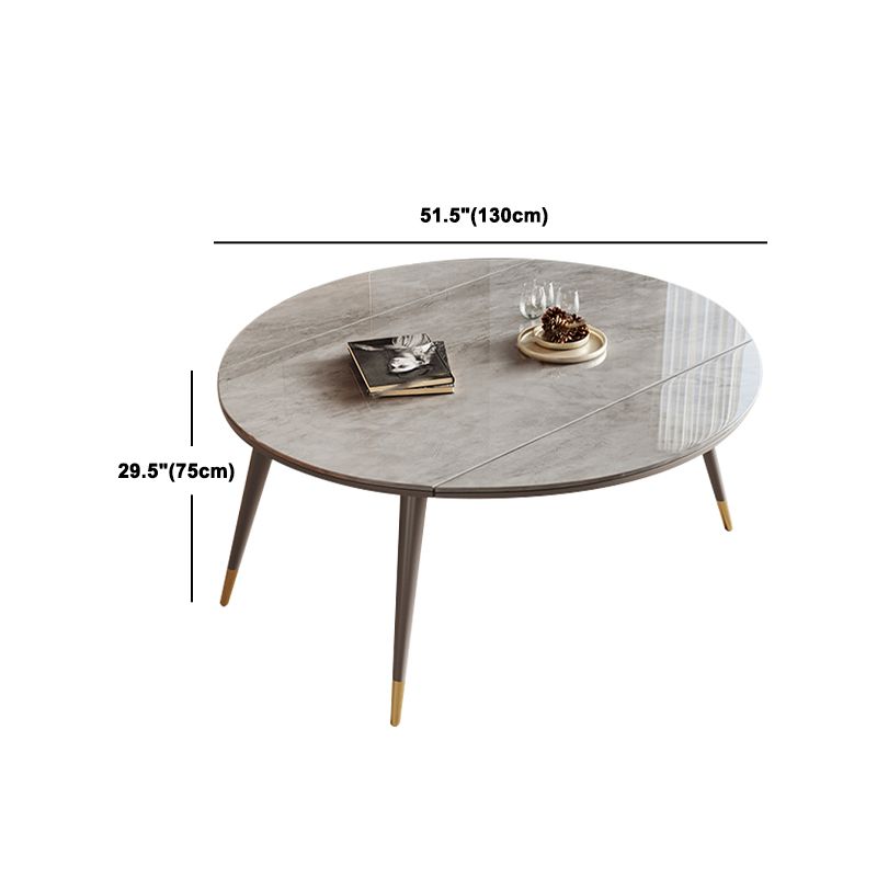 Contemporary Sintered Stone Table Round Table Set 1/4/5/7 Pieces Dining Set