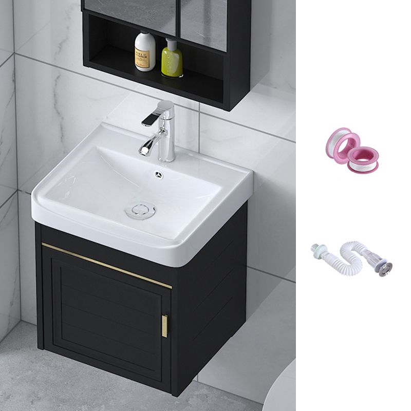 Ceramic Sink Vanity Glam Wall-Mounted Bathroom Vanity for Bathroom