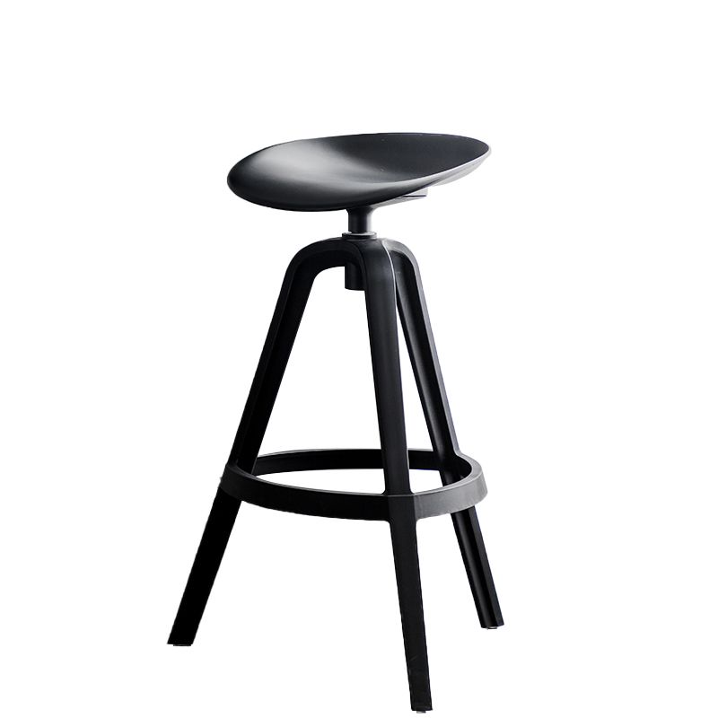Nordic Low Back Counter Bar Stool Plastic Bar Stool for Home