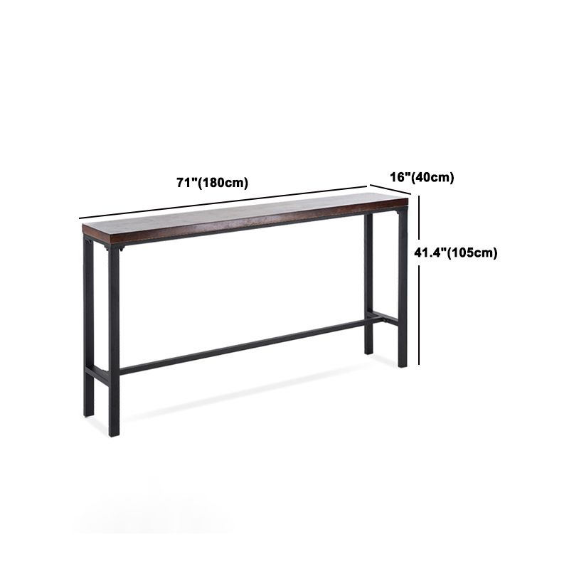 Industrial Rectangle Bar Table Set 1/5 Pieces Solid Wood Counter Table for Indoor