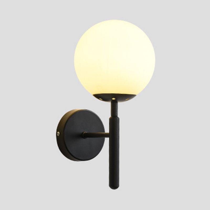 Modernist Wall Sconce Globe Sconce Light with Glass for Bedroom